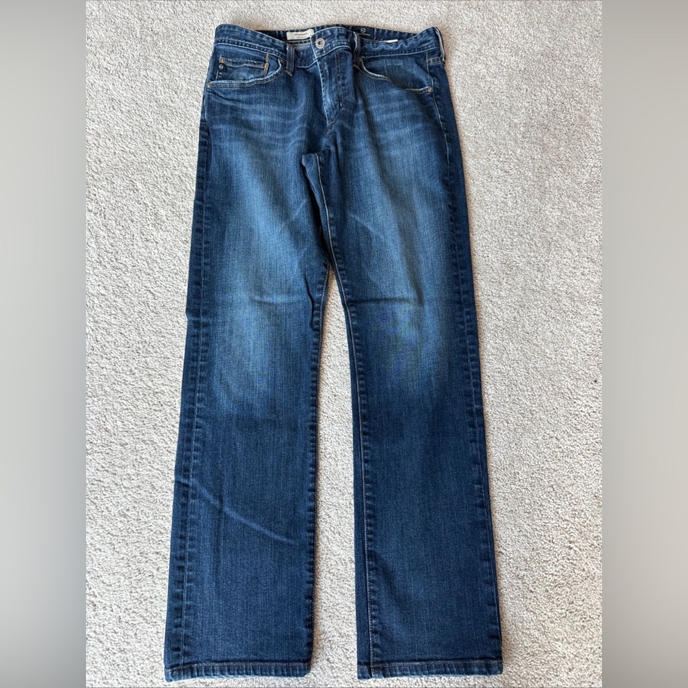 AG Adriano Goldschmied Jeans Mens 34 x 31 Blue The Graduate Tailored Leg Denim